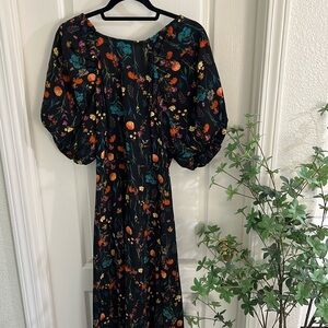 Black floral dress